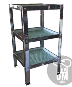 Vasera Escurridor Gastronómico Acero Inoxidable 40 X 50 Cm 3 Niveles