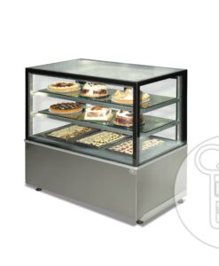 Exhibidor Mantenedor de Comidas Frios Refrigerado Cubo 90 Cm 3 Niveles