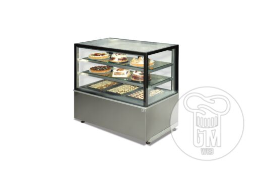 Exhibidor Mantenedor de Comidas Frios Refrigerado Cubo 90 Cm 3 Niveles