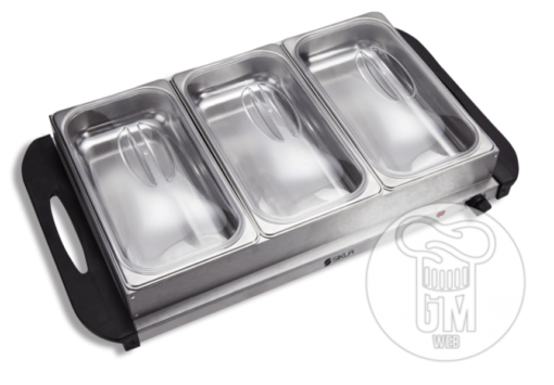 Buffetera - Mantenedor de Comidas Calientes - 3 Bandejas - Marca SIKLA