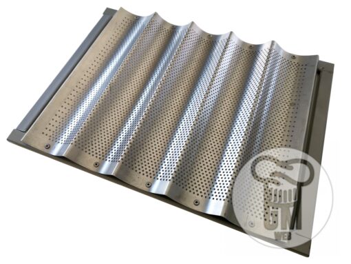 Bandeja Baguettera Con Ondas De Aluminio 60x40