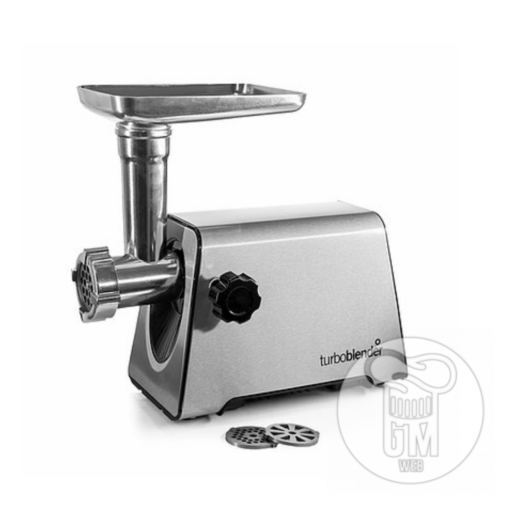 Picadora De Carne Acero Inoxidable Con 3 Discos + Embutidor - Marca TURBOBLENDER