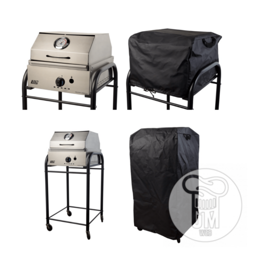 Parrilla A Gas De Acero Inoxidable Con Tapa + Base + Funda - Marca LBC