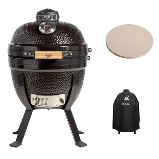 Kamado Bbq Grill Modelo KADU K14 + Piedra Pizzera - Marca BBQ GRILL