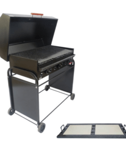 Parrilla  100x60 Con Tapa y Carro + Pizzera - Marca INVERNATIVA