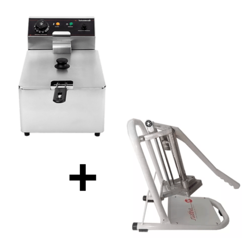 Combo Freidora Eléctrica 6 Litros TB y Cortadora Papas Nativa MAC Copiar