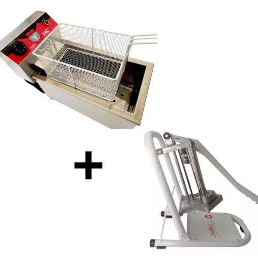 Combo Freidora Eléctrica 8 Litros YAC y Cortadora Papas Nativa MAC