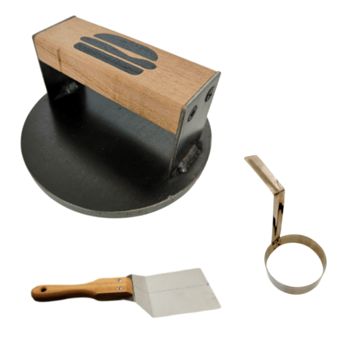 Smasher Premium 14 cm + Espátula + Molde Huevo - Marca LBC