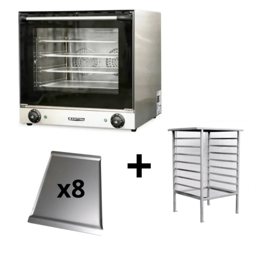 Horno Convector Eléctrico MC600 Con Base y 8 Bandejas - Marca SANTINI