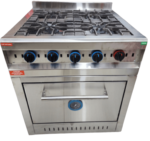 Cocina Industrial 4 Hornallas Acero De Fundicion - Marca YAC