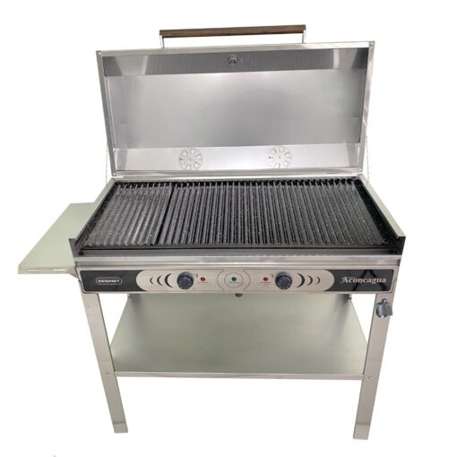 Parrilla Eléctrica Grande Aconcagua 95x45 Con Tapa y Base - Marca RESINET