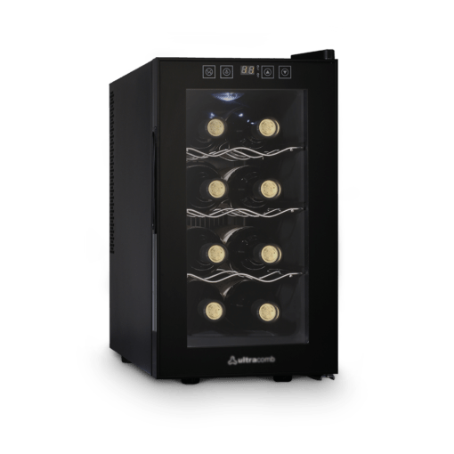 Cava 8 Botellas Vidrio y Luz Led - Marca ULTRACOMB