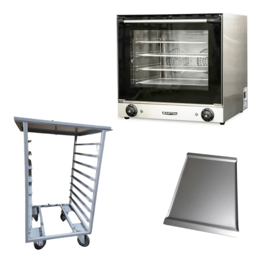 Horno Convector Eléctrico MC600 4 Bandejas + Base con Ruedas - Marca SANTINI