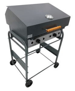 Alternative view of Parrilla A Gas Frente de Acero Con Tapa y Carro 70x60 INVERNATIVA