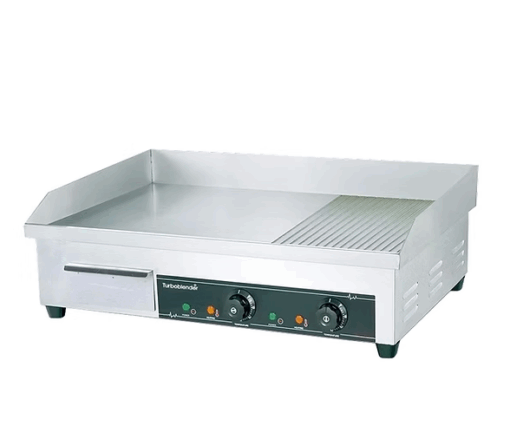 Plancha Eléctrica Lisa y Grill 4400 Watts Cocción 73x40 cm - Marca TURBOBLENDER