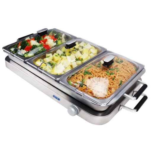 Buffetera 3 Bandejas - Mantenedor de Comidas Calientes - Baño María - Marca SIKLA