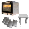 Horno Convector Eléctrico 44x32 con Humidificador + Base y 8 Bandejas - Marca TURBOBLENDER