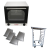 Horno Convector Eléctrico DELI con 4 bandejas + Base con Ruedas - MORETTI